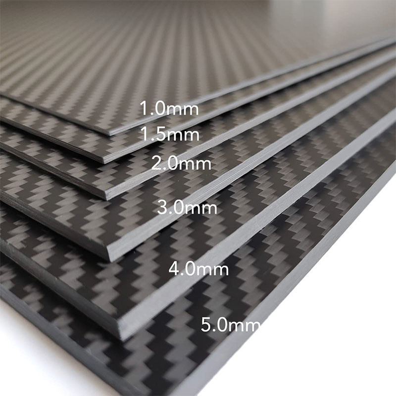 12K High Strength Carbon Fiber Board Sheet Plate 3mm Thickness