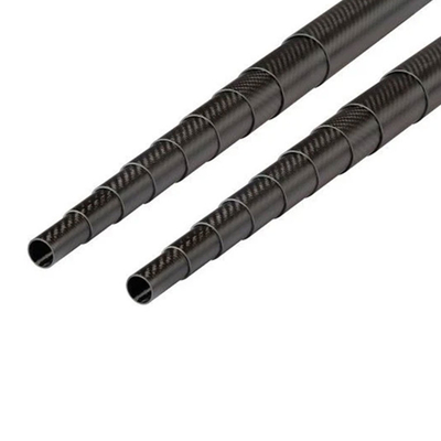 Strong And Lightweight 100% 3K Roll Wrapped Carbon Telescopic Tube