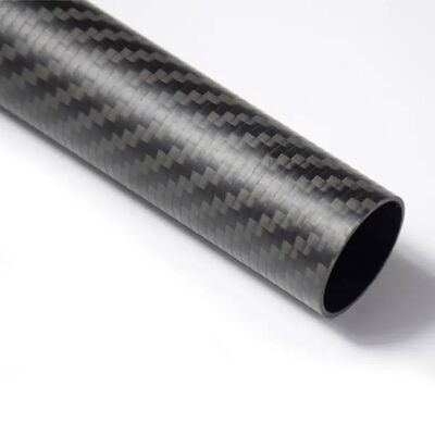 High Strength Carbon Fiber Tube 25mmx23mmx420mm 3K Roll Wrapped Twill Matte Finish
