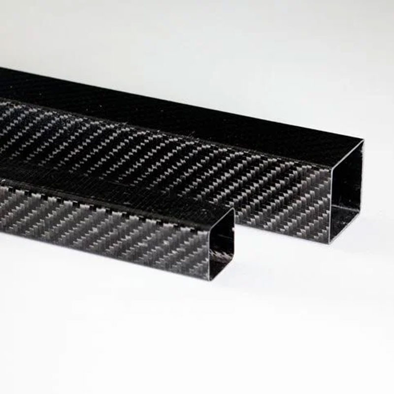 100% 3k Carbon Fiber Square Tube Skin Layer Corrosion Resistan