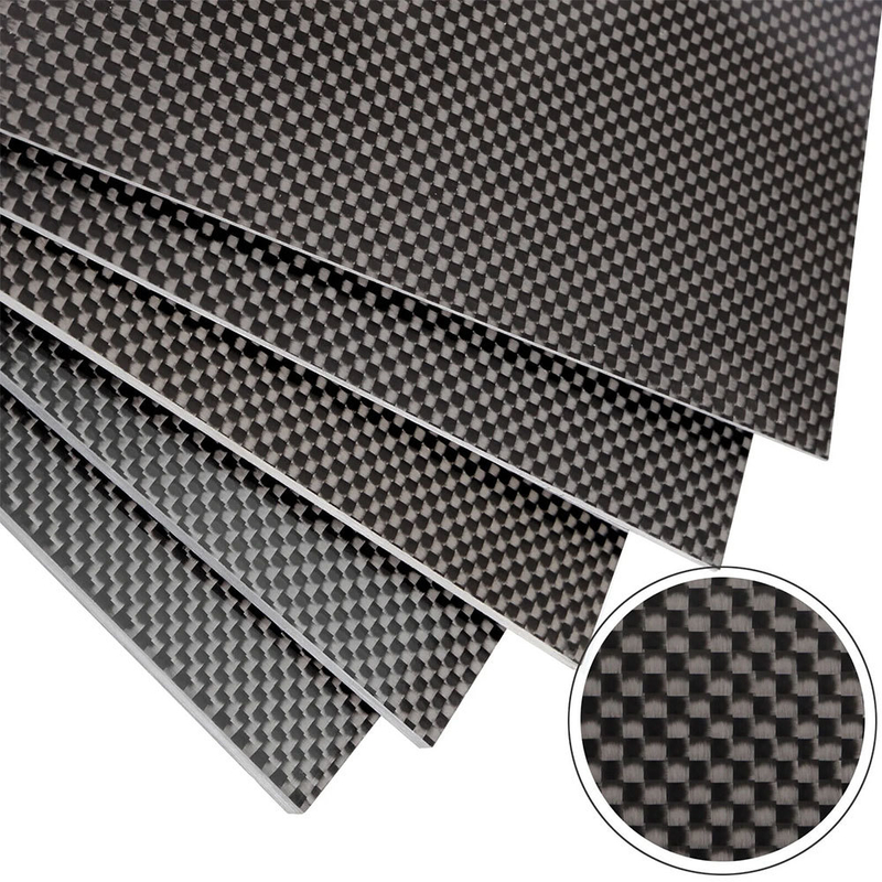 High Quality 1000 mm x 1000 mm x 1.5 mm Thick Carbon Fiber Plate